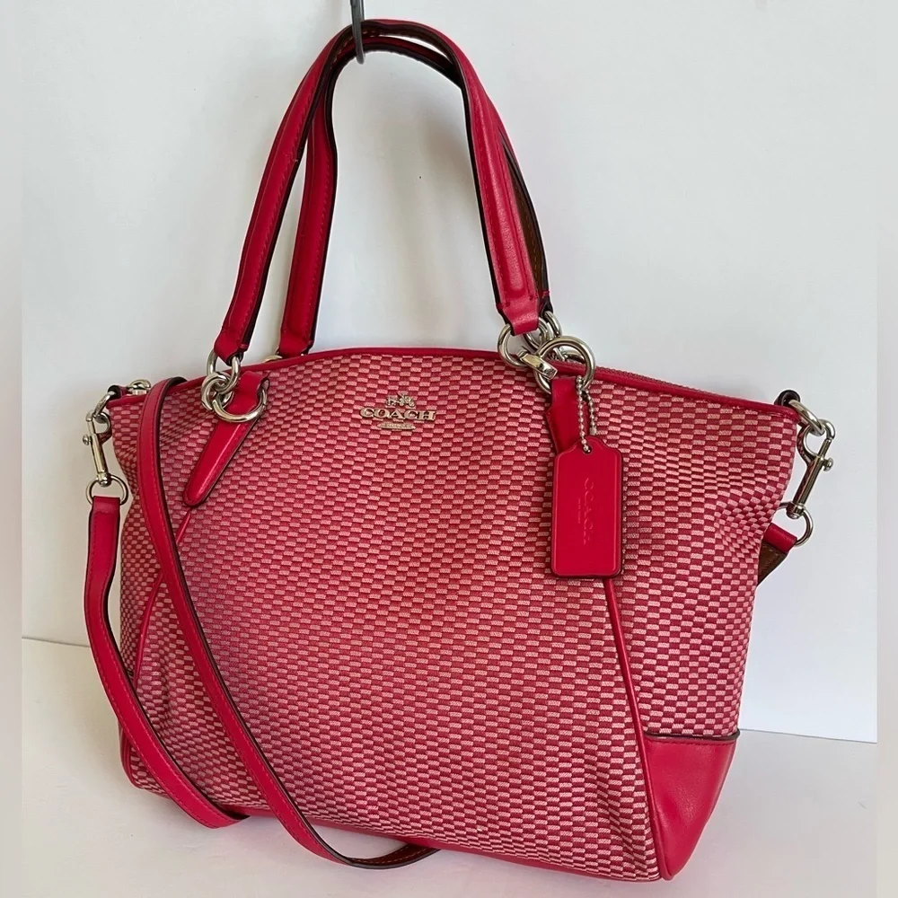 COACH Jacquard Kelsey Satchel Small Crossbody Bag F57244